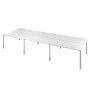 Дублин ДРП55-6 (Белый) Стол сдвоенный, на металлокаркасе