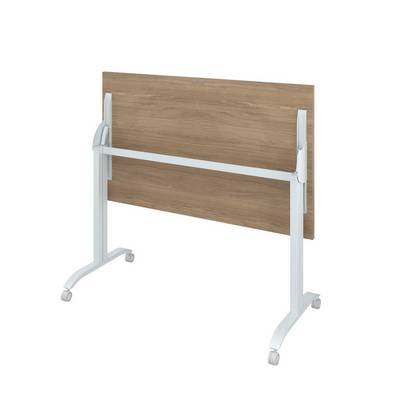 Дублин ДР90 (Дуб кофейный) Стол на колёсах, на м/к с откидной столешницей