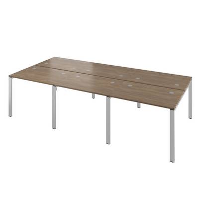 Дублин ДРП52-6 (Дуб кофейный) Стол сдвоенный, на металлокаркасе