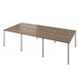 Дублин ДРП52-6 (Дуб кофейный) Стол сдвоенный, на металлокаркасе