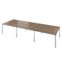 Дублин ДРП55-6 (Дуб кофейный) Стол сдвоенный, на металлокаркасе