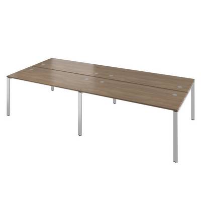 Дублин ДРП56-4 (Дуб кофейный) Стол сдвоенный, на металлокаркасе