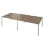 Дублин ДРП56-4 (Дуб кофейный) Стол сдвоенный, на металлокаркасе