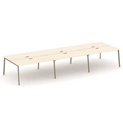 Estetica ES.D.RS-6.4-LP (Сатин/Латте) Рабочая станция на 6 мест