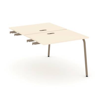 Estetica ES.D.SPR-1-LK (Сатин/Латте) Двойной стол приставка к опорным тумбам
