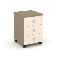 Эстетика ES-ТМ-3U (Сатин/Латте) Тумба мобильная, усиленная
