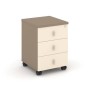 Эстетика ES-ТМ-3U (Сатин/Латте) Тумба мобильная, усиленная