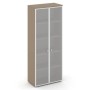 Estetica ES.ST-1.10R (Латте) Шкаф высокий широкий, 2 высоких фасада стекло в раме сатин матовый