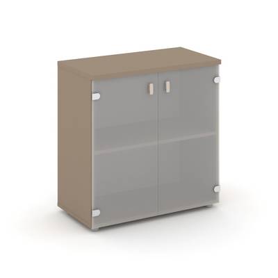 Estetica ES.ST-3.2 (Латте) Шкаф низкий широкий, 2 низких фасада стекло сатин матовый