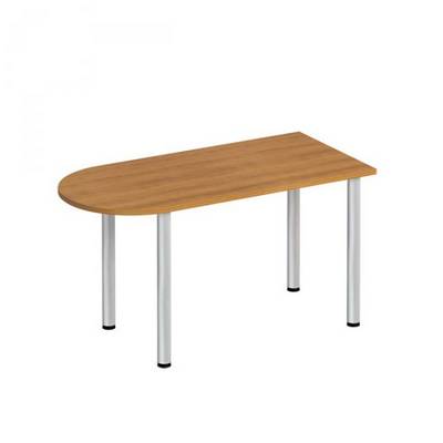 Формула ФР 2101 (Ольха европейская) Стол письменный полукруглый на хромированных опорах