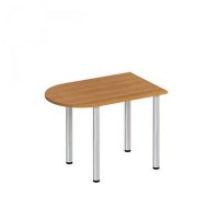 Формула ФР 2104 (Ольха европейская) Стол письменный полукруглый на хромированных опорах