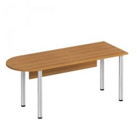 Формула ФР 2113 (Ольха европейская) Стол письменный полукруглый на хромированных опорах