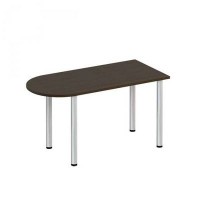 Формула ФР 2101 (Венге темный) Стол письменный полукруглый на хромированных опорах