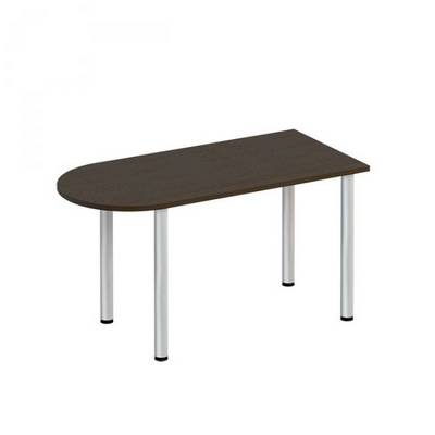 Формула ФР 2101 (Венге темный) Стол письменный полукруглый на хромированных опорах