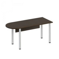 Формула ФР 2112 (Венге темный) Стол письменный полукруглый на хромированных опорах