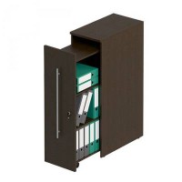 Формула ФР 338 (Венге темный) Стеллаж вертикальный с замком, левый