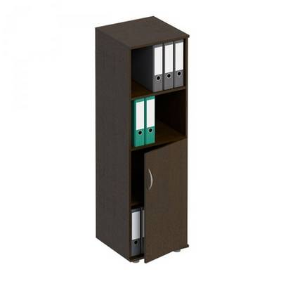 Формула ФР 367 (Венге темный) Шкаф для документов узкий полузакрытый