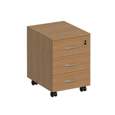 Формула ФР 210 (Вяз светлый) Тумба выкатная 3-ящичная с замком