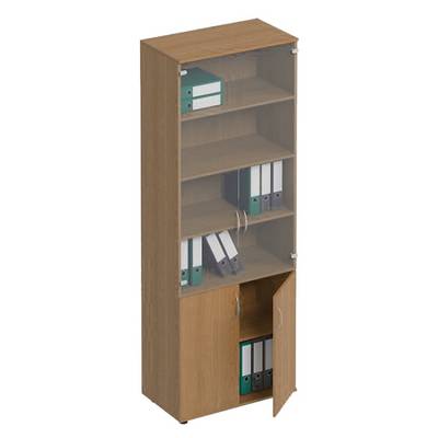 Формула ФР 379 (Вяз светлый) Шкаф для документов со стеклом