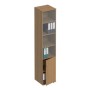 Формула ФР 381 (Вяз светлый) Шкаф для документов узкий со стеклом