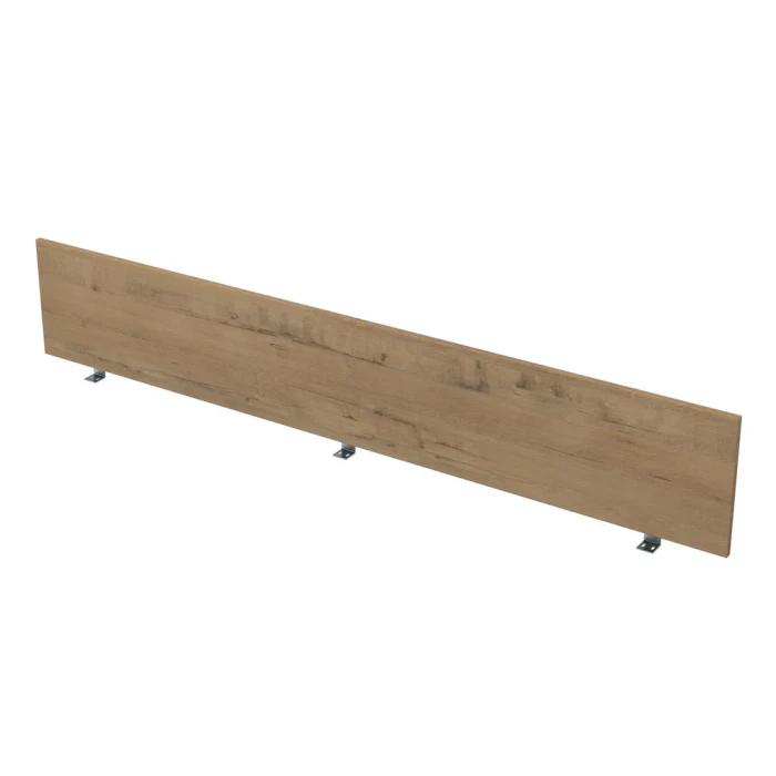 Экран подстольный 9БР.002.1 в отделке Teakwood/Алюминий матовый, 1800х16х300 мм
