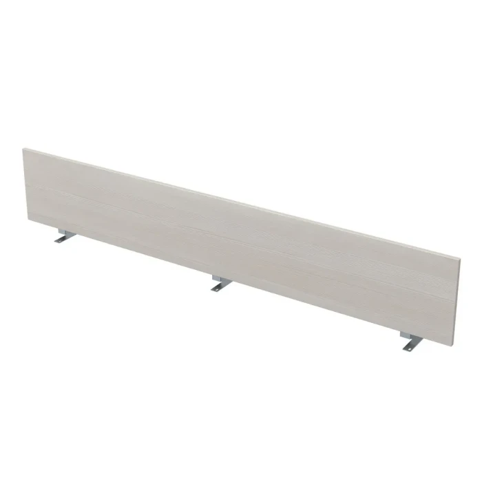 Офисный экран 9БР.002.3 в отделке Ivory/Алюминий матовый, 1800х16х300 мм