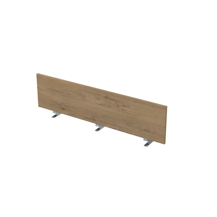 Экран для стола 9БР.007.3 в отделке Teakwood/Алюминий матовый, 1200х16х300 мм