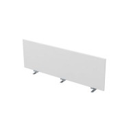 Gloss 9БР.407.3 (Белый премиум/алюминий матовый) Барьер из ЛДСП, фронтальный