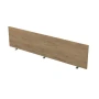 Экран подстольный 9БР.409.1 в отделке Teakwood/Алюминий матовый, 1600х16х400 мм