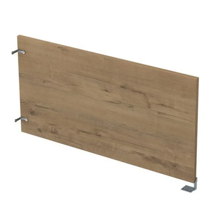 Экран для стола 9БРЛ.411.9 в отделке Teakwood/Алюминий матовый, 783х16х400 мм