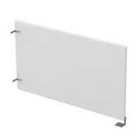 Gloss 9БРП.401.9 (Белый премиум/алюминий матовый) Барьер из ЛДСП боковой, правый