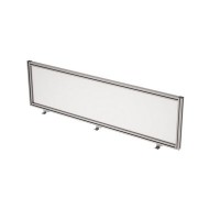 Gloss 9БС.0407.6 (Стекло матовое/алюминий матовый) Барьер из стекла в алюминиевом профиле, фронтальный