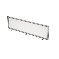 Gloss 9БС.0407.8 (Стекло матовое/алюминий матовый) Барьер из стекла в алюминиевом профиле, фронтальный