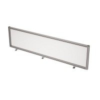 Gloss 9БС.0408.6 (Стекло матовое/алюминий матовый) Барьер из стекла в алюминиевом профиле, фронтальный