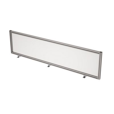 Gloss 9БС.0408.6 (Стекло матовое/алюминий матовый) Барьер из стекла в алюминиевом профиле, фронтальный