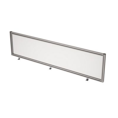 Gloss 9БС.0408.8 (Стекло матовое/алюминий матовый) Барьер из стекла в алюминиевом профиле, фронтальный