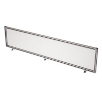 Gloss 9БС.0409.6 (Стекло матовое/алюминий матовый) Барьер из стекла в алюминиевом профиле, фронтальный