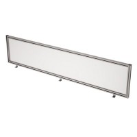 Gloss 9БС.0409.8 (Стекло матовое/алюминий матовый) Барьер из стекла в алюминиевом профиле, фронтальный