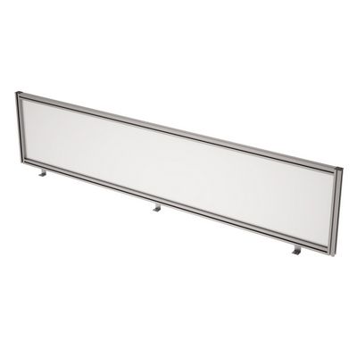 Gloss 9БС.0409.8 (Стекло матовое/алюминий матовый) Барьер из стекла в алюминиевом профиле, фронтальный