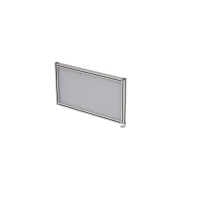 Gloss 9БТП.0403.4 (Red/алюминий матовый) Барьер из ткани боковой в алюминиевом профиле, правый