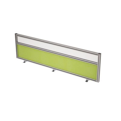 Gloss 9БТС.0416.6 (Kiwi/Стекло матовое/алюминний матовый) Барьер из ткани и стекла в алюминиевом профиле, фронтальный