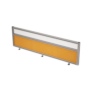 Gloss 9БТС.0416.8 (Orange/Стекло матовое/алюминний матовый) Барьер из ткани и стекла в алюминиевом профиле, фронтальный