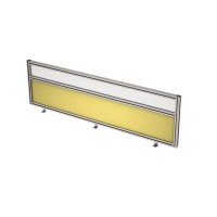 Gloss 9БТС.0416.8 (Lemon/Стекло матовое) Барьер из ткани и стекла в алюминиевом профиле, фронтальный