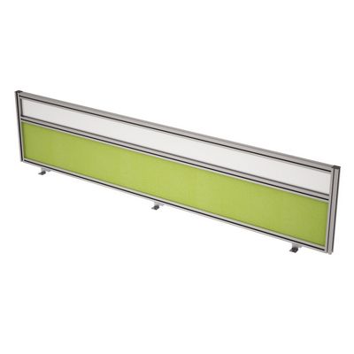 Gloss 9БТС.0418.6 (Kiwi/Стекло матовое/алюминний матовый) Барьер из ткани и стекла в алюминиевом профиле, фронтальный