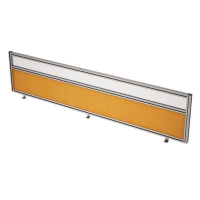 Gloss 9БТС.0418.8 (Orange/Стекло матовое/алюминний матовый) Барьер из ткани и стекла в алюминиевом профиле, фронтальный