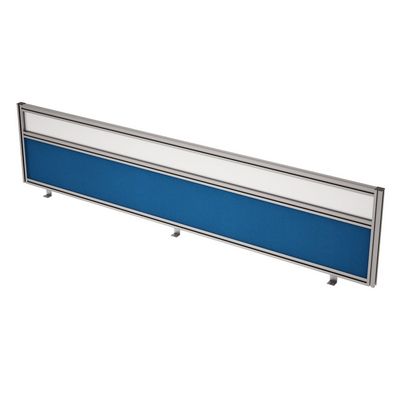 Gloss 9БТС.0418.8 (Indigo/Стекло матовое/алюминний матовый) Барьер из ткани и стекла в алюминиевом профиле, фронтальный