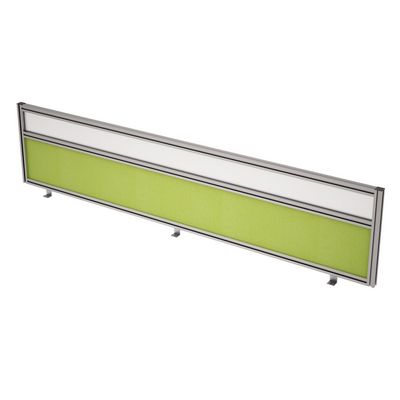 Gloss 9БТС.0418.8 (Kiwi/Стекло матовое/алюминний матовый) Барьер из ткани и стекла в алюминиевом профиле, фронтальный