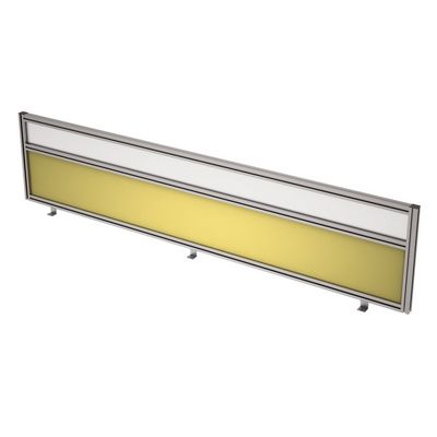 Gloss 9БТС.0418.8 (Lemon/Стекло матовое) Барьер из ткани и стекла в алюминиевом профиле, фронтальный