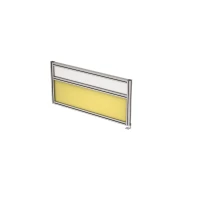 Gloss 9БТСП.0412.4 (Lemon/Стекло матовое) Барьер боковой из ткани и стекла в алюминиевом профиле, правый