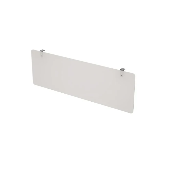 Экран подстольный 9ЭК.120.1 в отделке Молочный/Алюминий матовый, 1400х4х400 мм